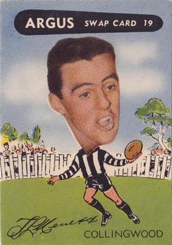 1954 Argus Football Swap Cards #19 Thorold Merrett Front